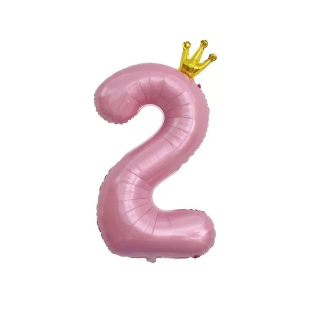 Balon Foil Angka Crown Jumbo Size 100 cm