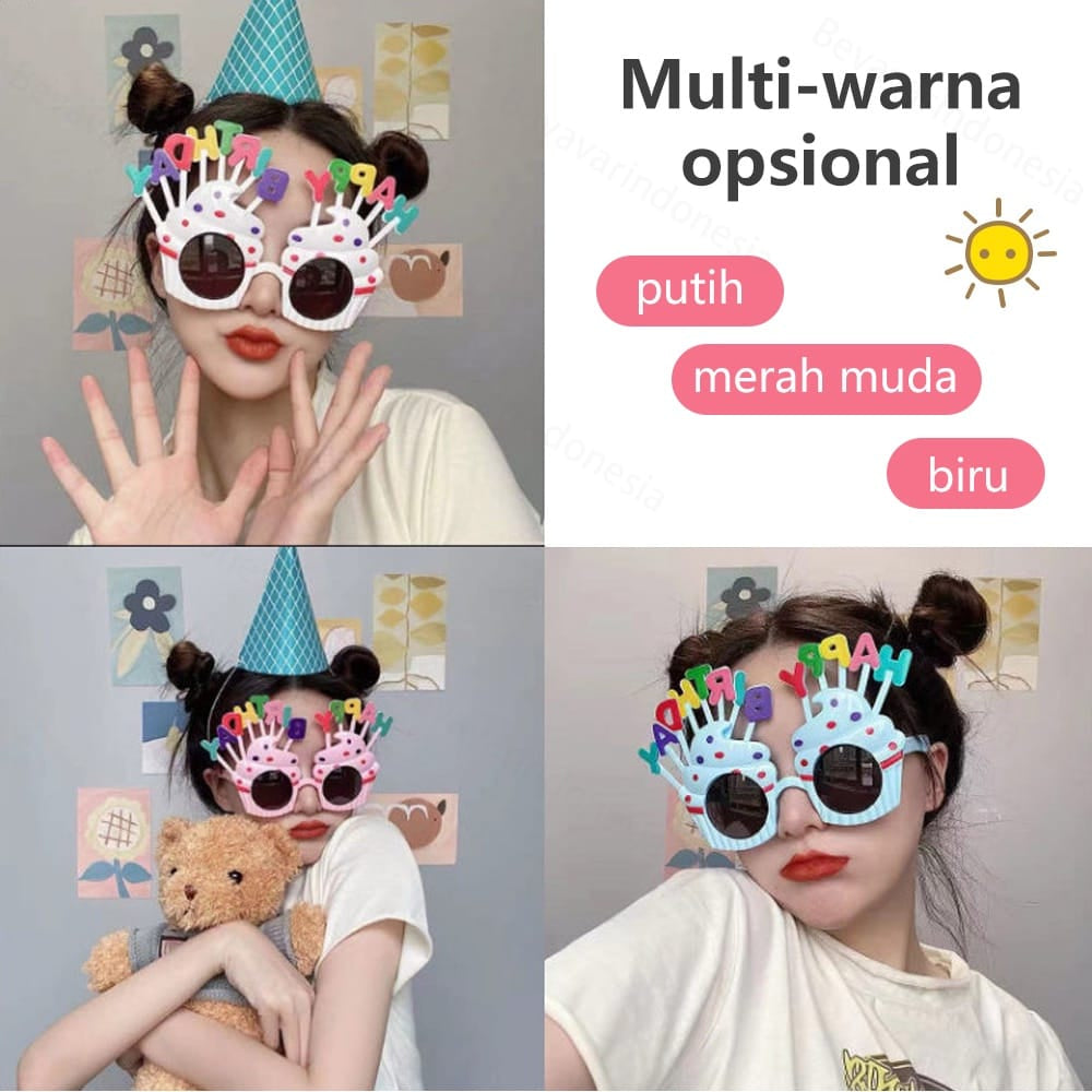 Kacamata Plastik Happy Birthday / Aksesoris Pesta / Party Glasses HBD