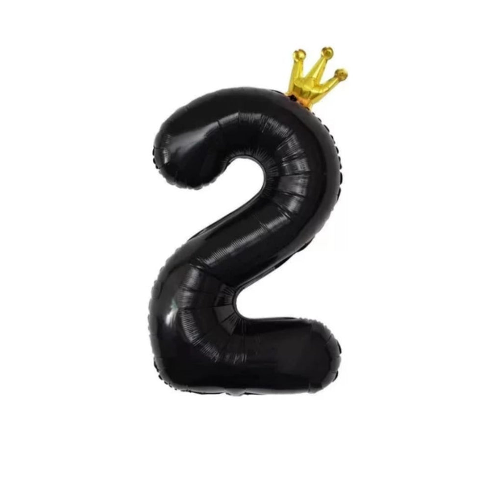 Balon Foil Angka Crown Jumbo Size 100 cm