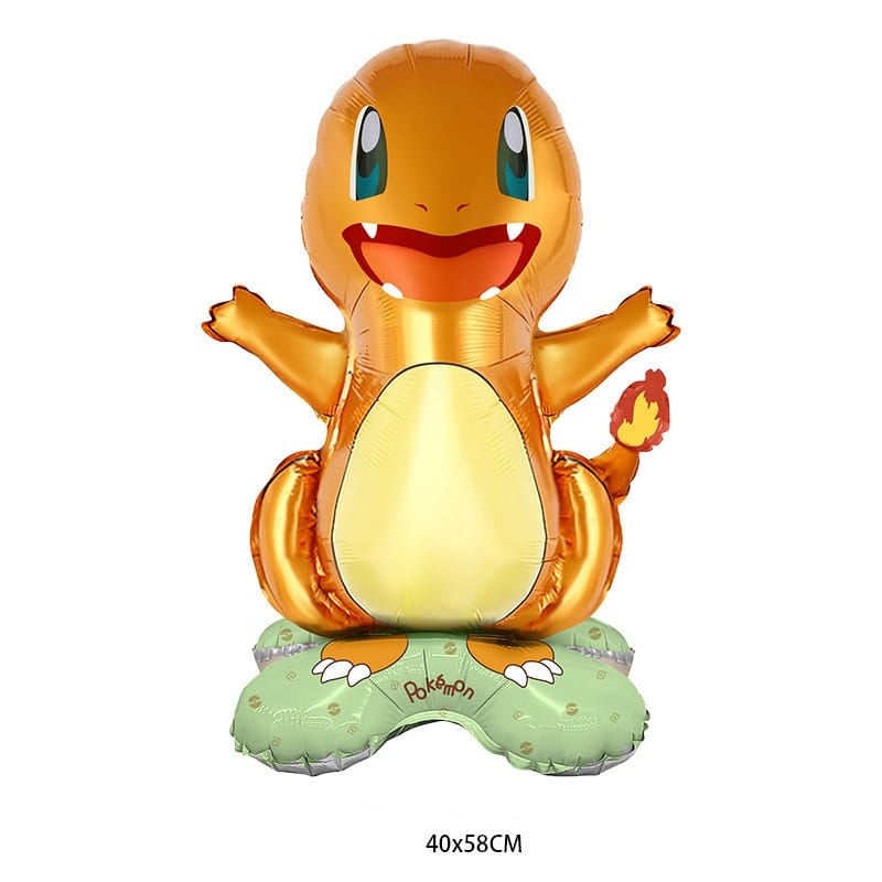 Balon Foil Standing Pokemon Go Charmander, Squirtle, Bulbasaur, Pikachu Standing