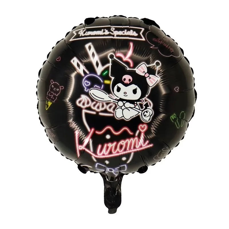 Balon Foil Bulat / Round Sanrio (My Melody, Kuromi, Cinnamoroll) Size 45 cm
