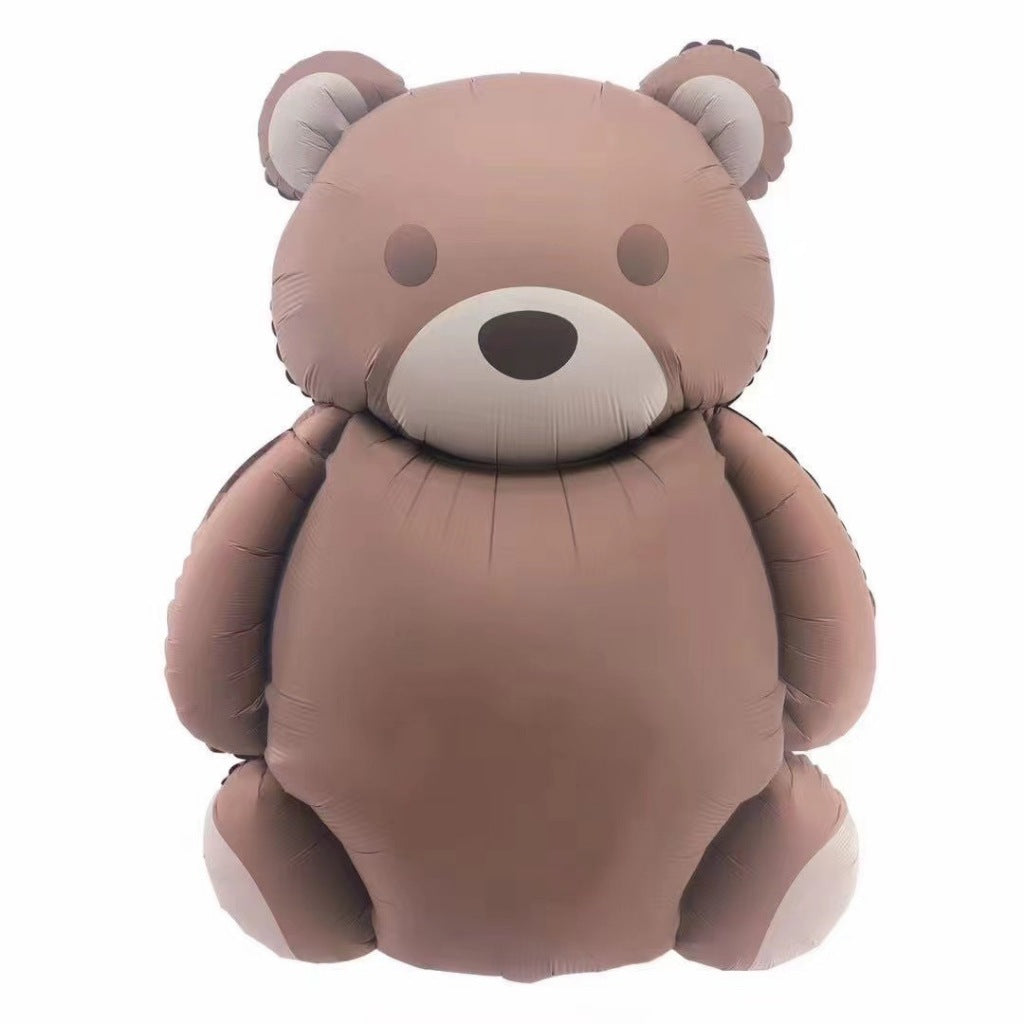 Balon Foil Sitting Brown Bear Matte Size 65 X 89 cm