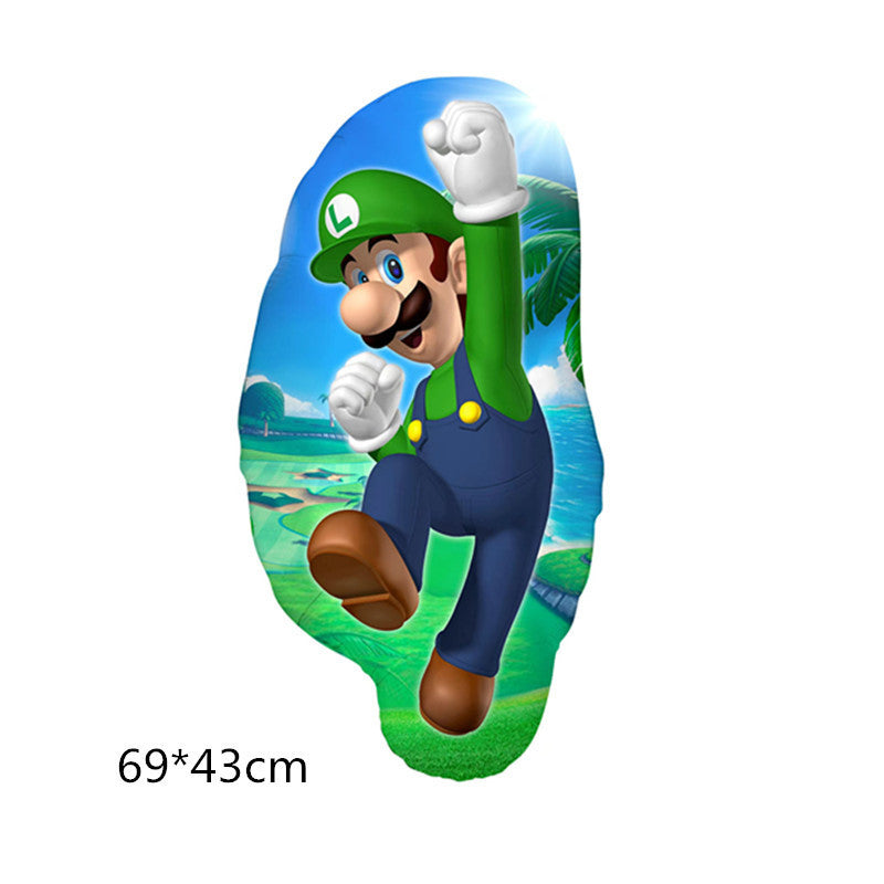 Balon Foil Super Mario Bros dan Luigi Bros Jumbo