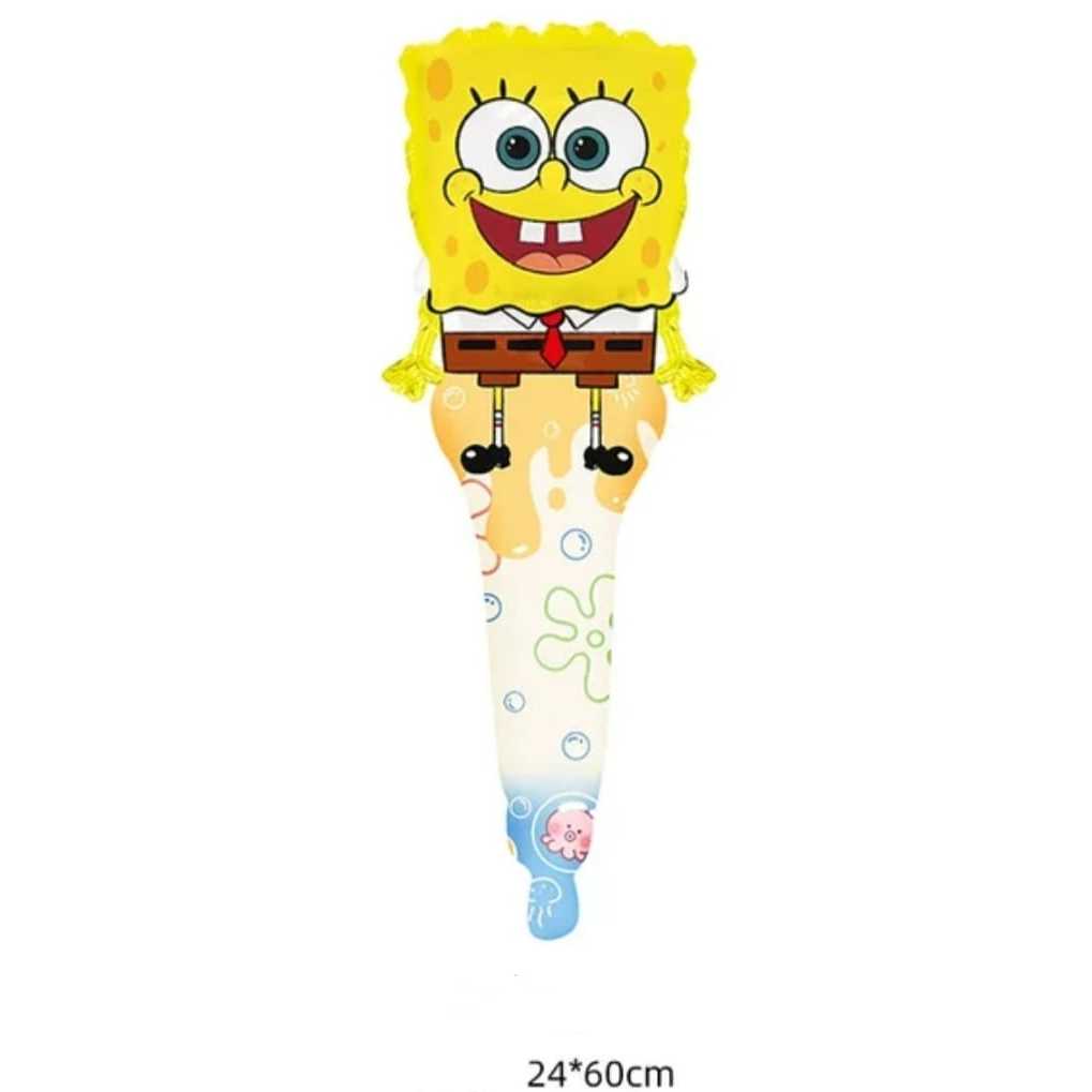 Balon Foil Pentung Panjang Mickey Unicorn Spiderman Spongebob Hello Kitty Pikachu Captain America