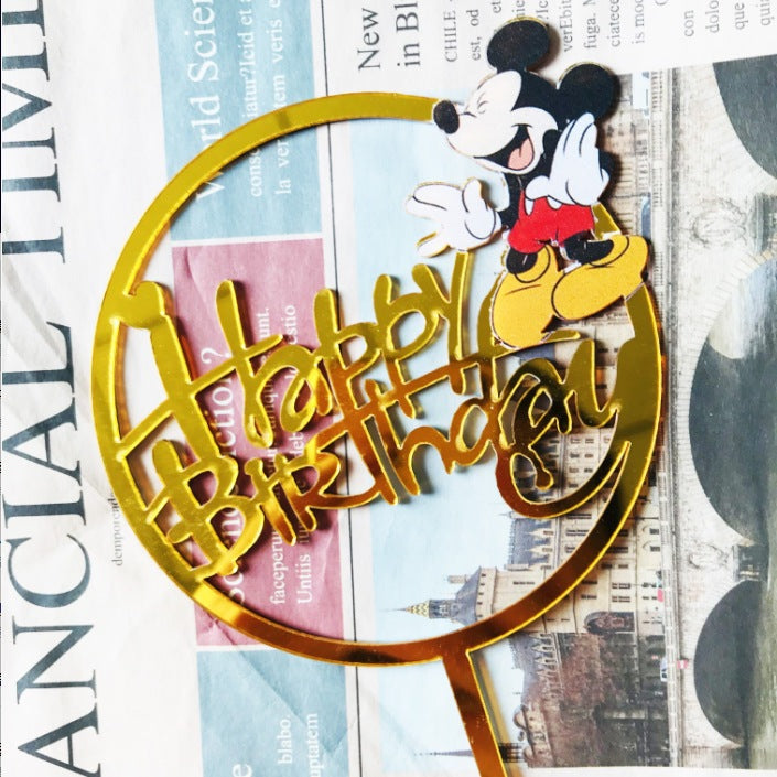Cake Topper Acrylic / Akrilik Happy Birthday Ariel The Mermaid