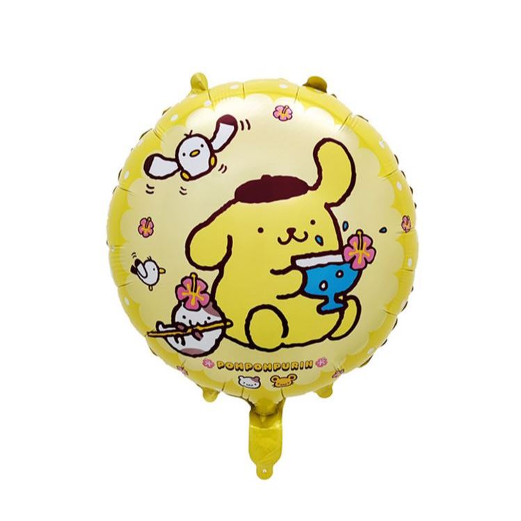 Balon Foil Bulat / Round Sanrio (My Melody, Kuromi, Cinnamoroll) Size 45 cm