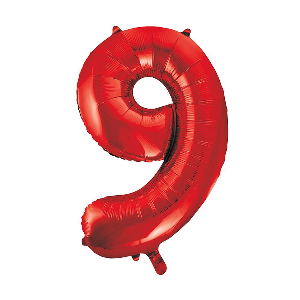 Balon Foil Angka Jumbo Warna Merah Size 100 cm / 40 inch