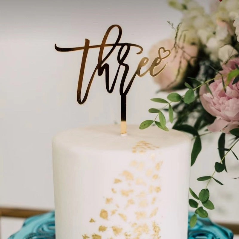 Cake Topper Acrylic / Topper Kue Akrilik Two Love / Three Love