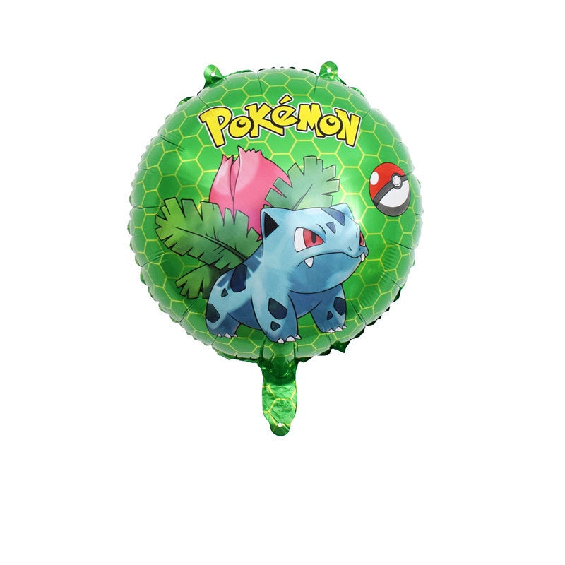 Balon Foil Pokemon Go Ball Squirtle Charmander Bulbasaur Bulat Size 45 cm