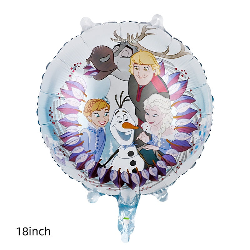 Balon Foil Frozen II / 2 Bulat Elsa Anna Lead with Courage / Believe in the Journey Size 45 cm