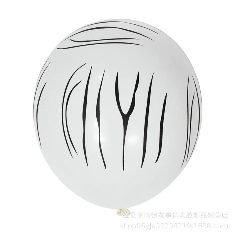 Balon Latex Satuan / Lateks Size 12 inch Motif Animal Print / Pattern