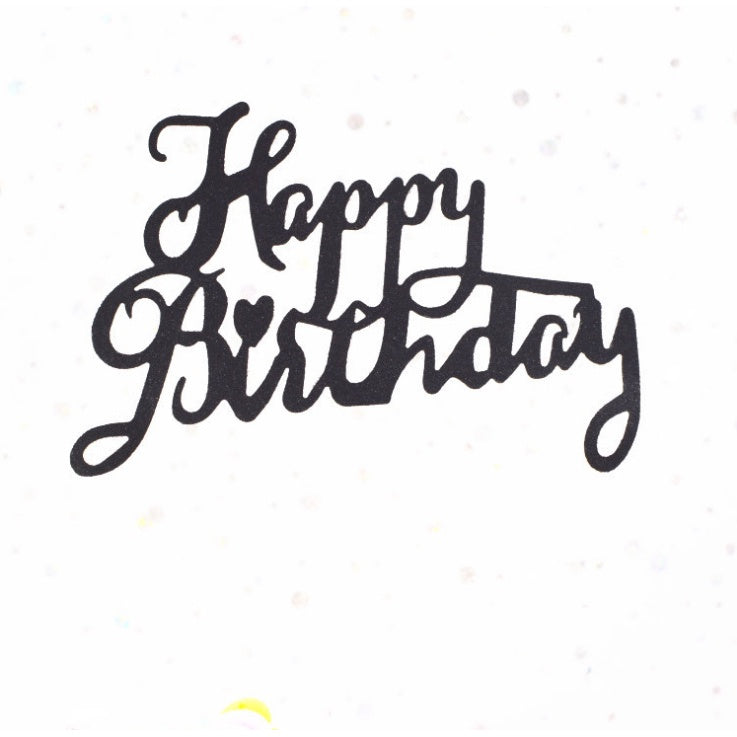 Cake Topper /Topper Kue HBD /Happy Birthday Huruf Besar, Latin Lurus, Pita, Swirly, Antlers Warna Gold Silver
