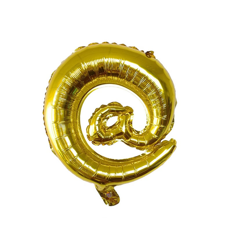 Balon Foil Tanda Baca "&" Ampersand / "#" Hashtag / "!" Tanda Seru Size 40 cm