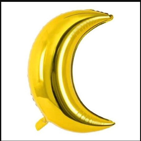 Balon Foil Crescent Moon / Bulan Sabit Size 20 inch / 50 cm