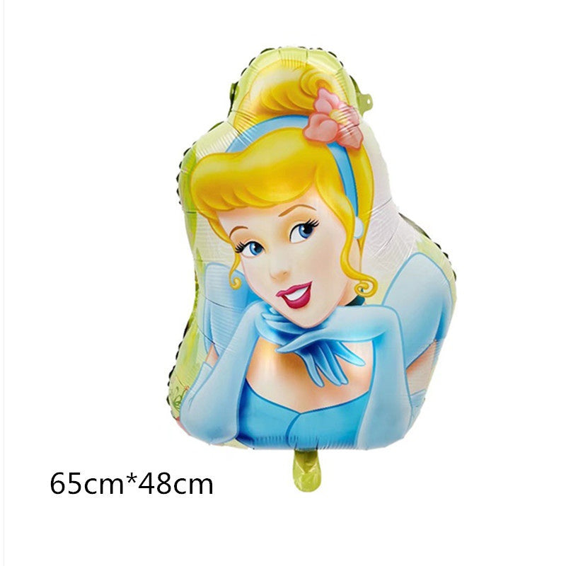Balon Foil Half Body Princess Belle, Cinderella, Ariel Jumbo