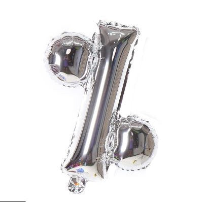 Balon Foil Tanda Baca "&" Ampersand / "#" Hashtag / "!" Tanda Seru Size 40 cm