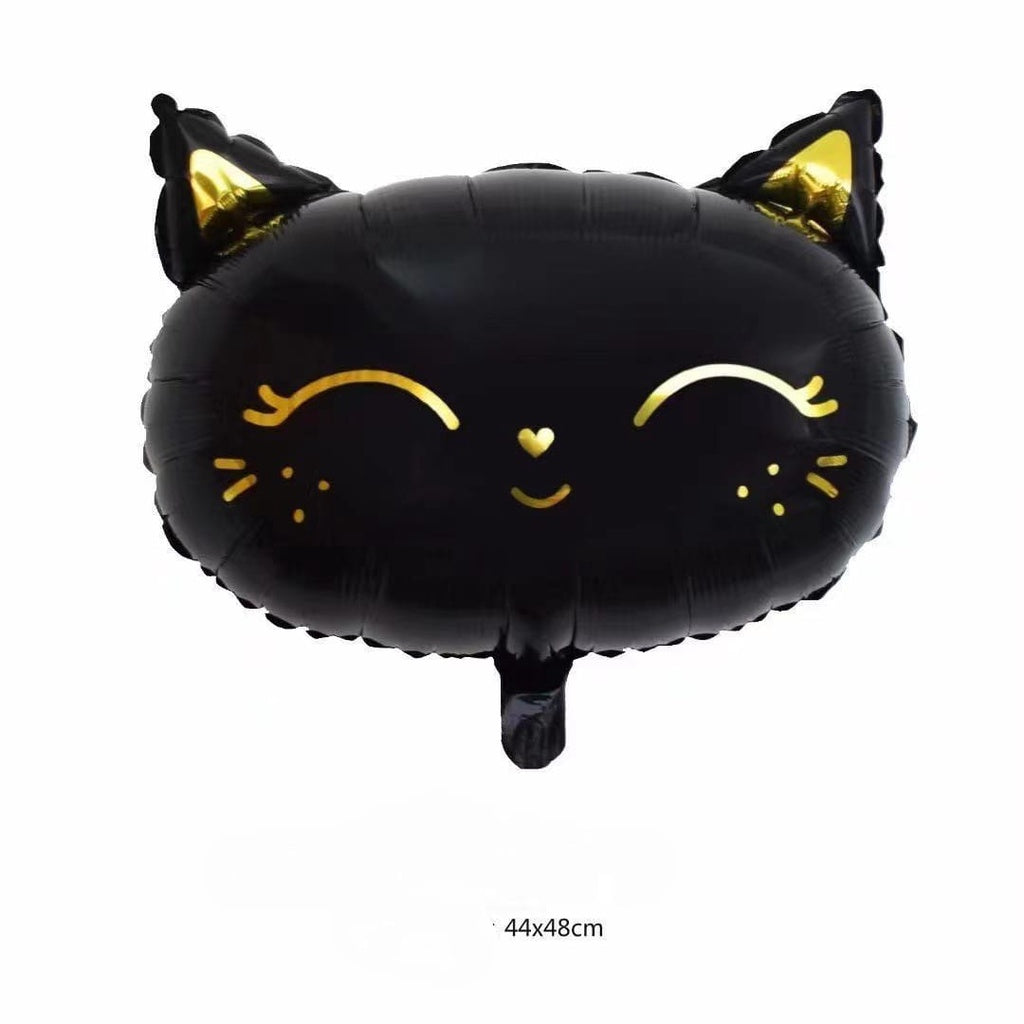 Balon Foil Smile Black Cat / Sleeping Pink Cat Size 48cm