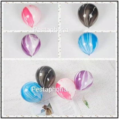 10 pcs Balon Latex / Lateks Marble Size 10 inch