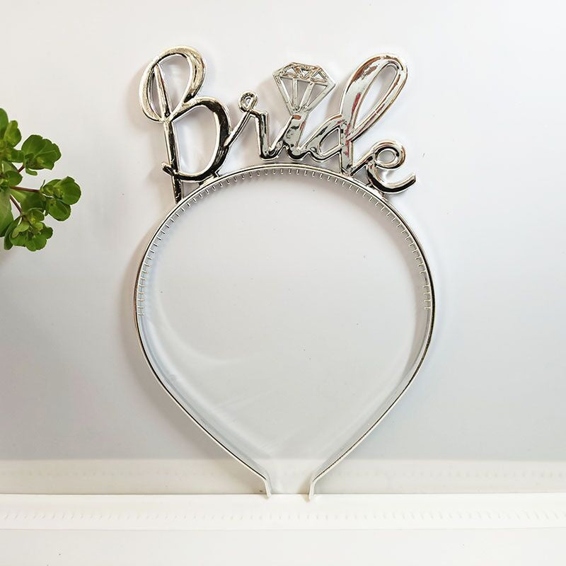 Bando Plastik / Headband Tulisan Bride Aksesoris Bridal Shower / Bride To Be