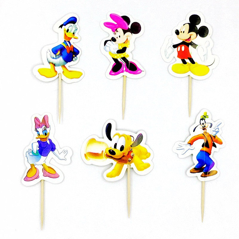 1 Pack isi 24 pcs Cake Topper / Hiasan Kue Karakter /Kartun