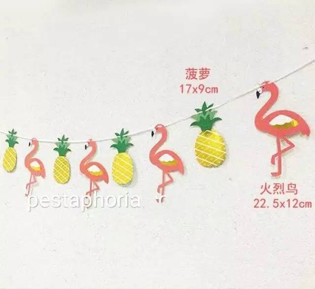 Banner Flamingo & Pineapple