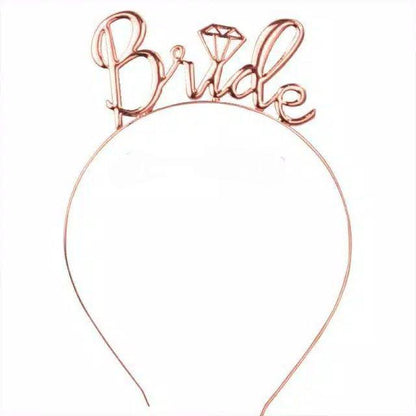 Bando / Headband Metal Tulisan Bride Aksesoris Bridal Shower / Bride To Be