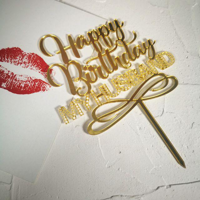 Cake Topper Acrylic / Topper Kue Akrilik Happy Valentine Day / Happy Birthday / HBD