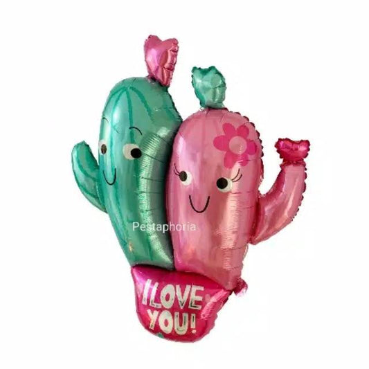 Balon Foil Cactus / Kaktus I Love You Jumbo Size 93 cm