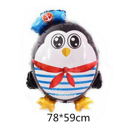 Balon Foil Captain Bear / Penguin / Submarine / Speedboat / Ship Size Jumbo