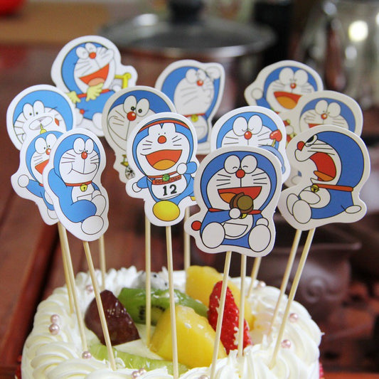 Cake Topper Doraemon isi 12 pcs