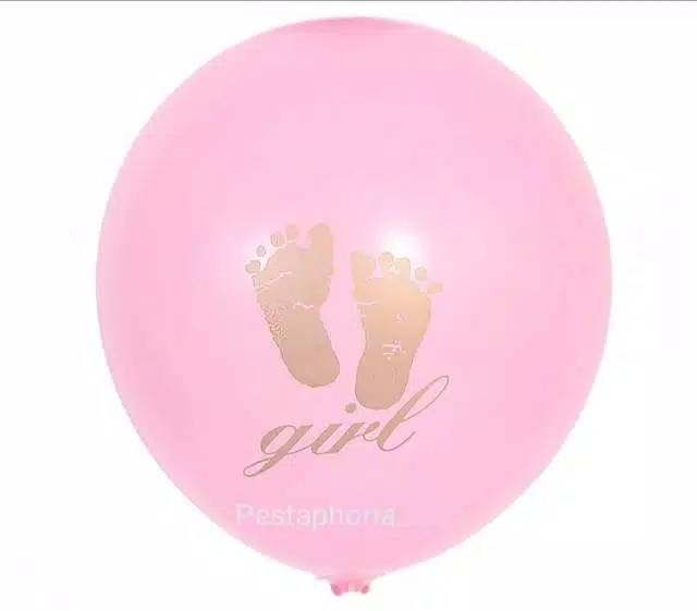 1 Set isi 10 pcs Balon Latex Baby Shower Print Kaki Bayi / Baby Foot Boy / Girl Size 10 inch