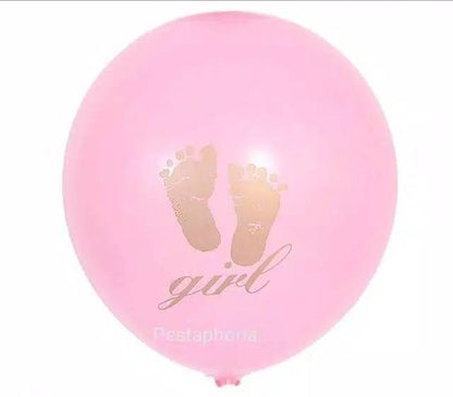 1 Set isi 10 pcs Balon Latex Baby Shower Print Kaki Bayi / Baby Foot Boy / Girl Size 10 inch