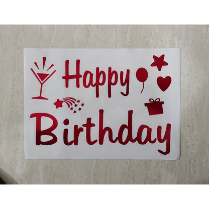 Stiker Bobo Balon PVC Ukuran 21 x 29 cm Balloon Sticker Tulisan Happy Birthday/I Love You/Graduation/Congrats