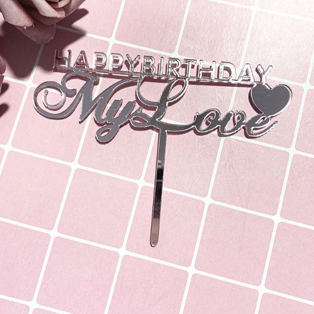 Cake Topper Acrylic / Topper Kue Akrilik Happy Valentine Day / Happy Birthday / HBD