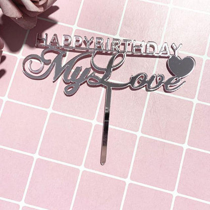 Cake Topper Acrylic / Topper Kue Akrilik Happy Valentine Day / Happy Birthday / HBD