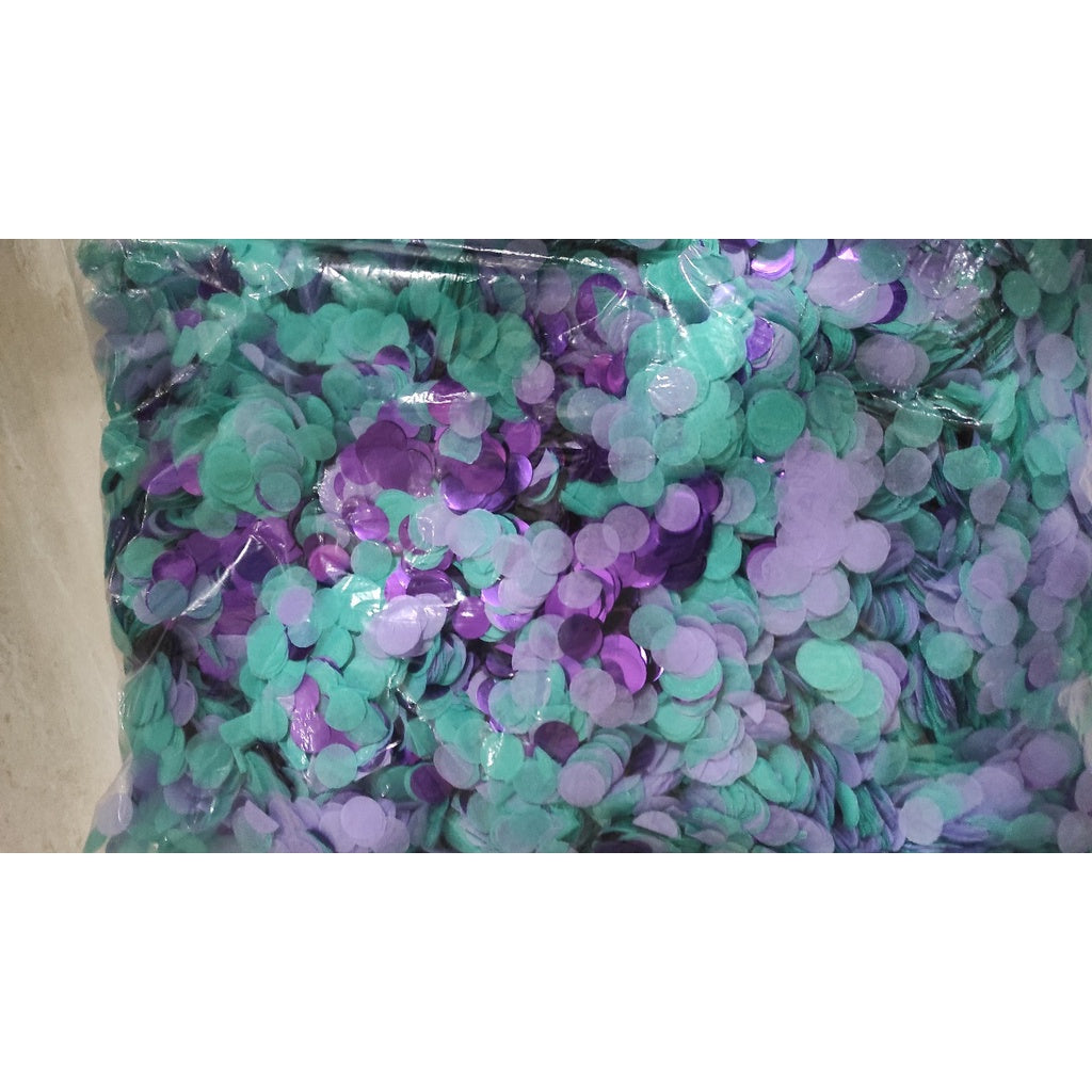 Confetti Mix Foil & Kertas Tissue isian Balon isi 10 gram ukuran 1 cm dan 1,5 cm