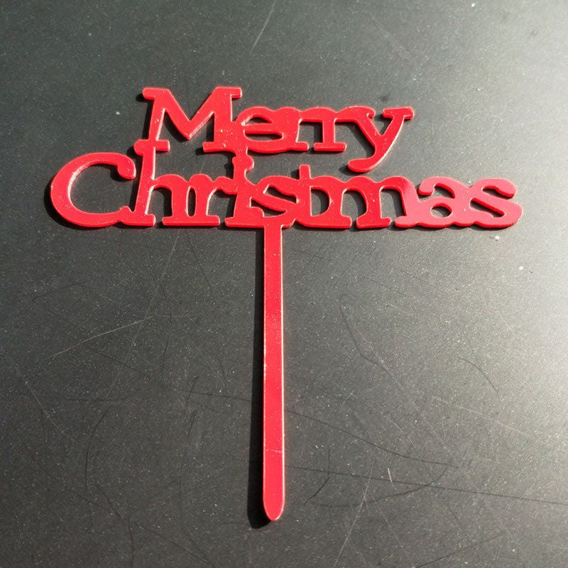Cake Topper Acrylic / Topper Kue Akrilik Natal / Merry Christmas