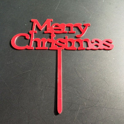 Cake Topper Acrylic / Topper Kue Akrilik Natal / Merry Christmas