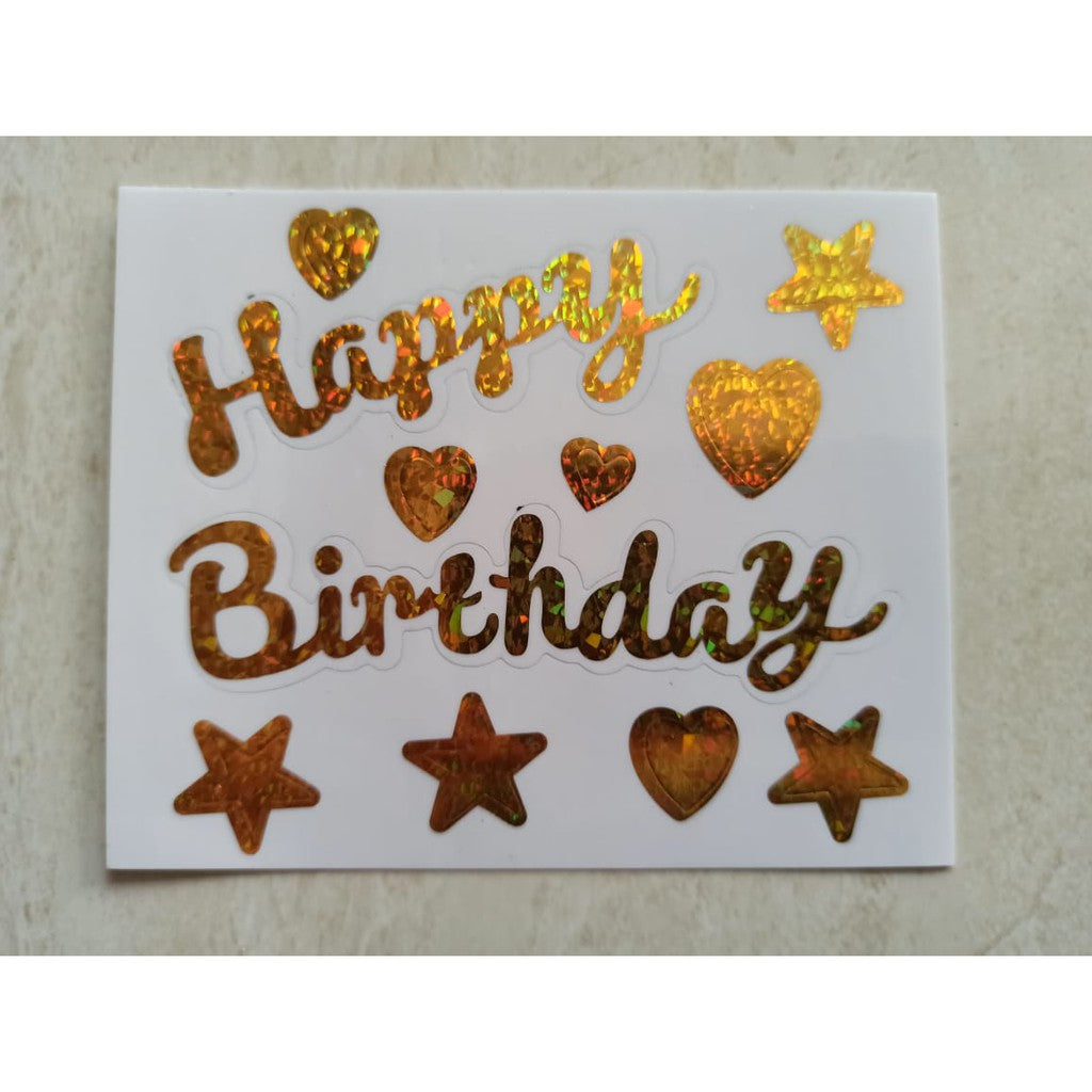Stiker Bobo Balon PVC ukuran 12 x 12 cm / Balloon Sticker Tulisan Happy Birthday / Love You / Unicorn