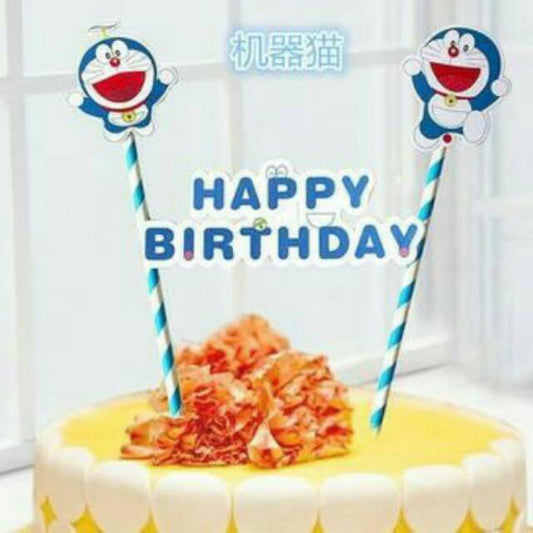 Cake Topper Happy Birthday Doraemon