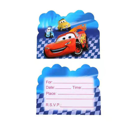 10 pcs Undangan Ulang Tahun / Invitation Birthday Card Karakter/Kartun