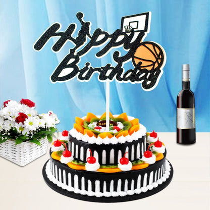 Cake Topper / Topper Kue HBD / Happy Birthday Sepakbola / Basket New