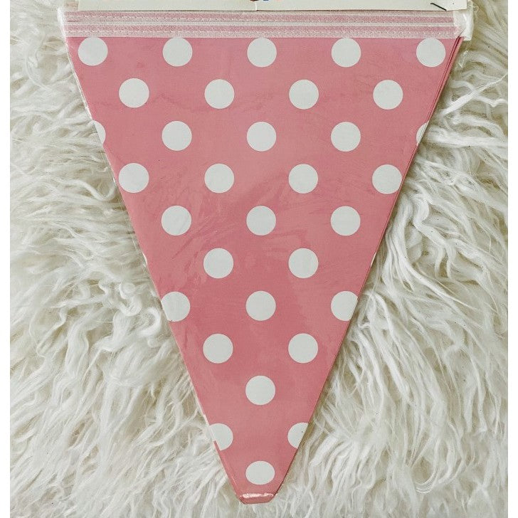 Bunting Flag / Banner Segitiga Polkadot