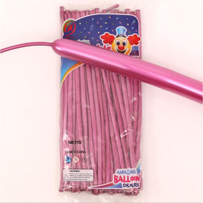 Balon Latex Twist Chrome / Balon Panjang / Pentil / Cacing Chrome
