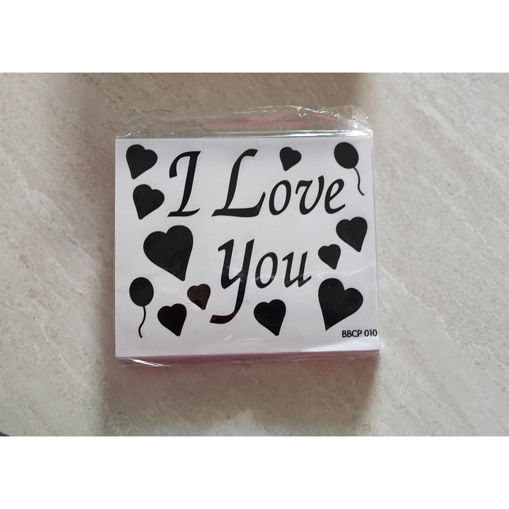 Stiker Bobo Balon PVC ukuran 12 x 12 cm / Balloon Sticker Tulisan Happy Birthday / Love You / Unicorn