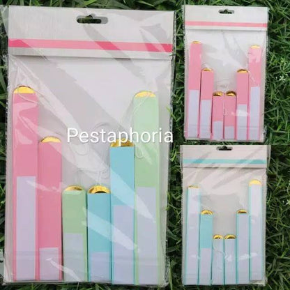 Paper Fan Dekorasi Set 6 in 1 List Gold