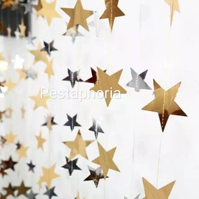 Star Party Garland Metalik 4 meter