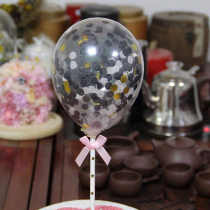 Cake Topper Balon Latex 5 inch isi Confetti u/ Hiasan Kue
