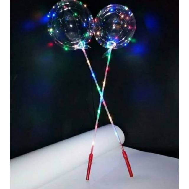 Stick Handheld dengan Lampu Kabel LED 3 meter u/ Balon PVC