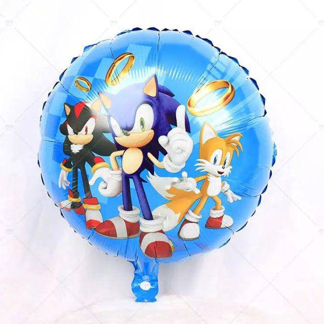 Balon Foil Bulat Sonic The Hedgehog Size 45 cm